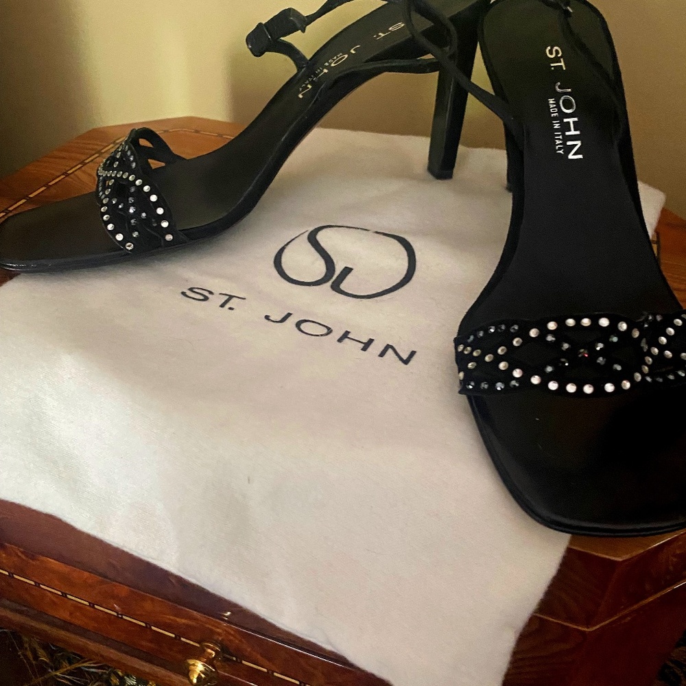 St John Suede w/Swarovski Crystals ~ Italian Leather